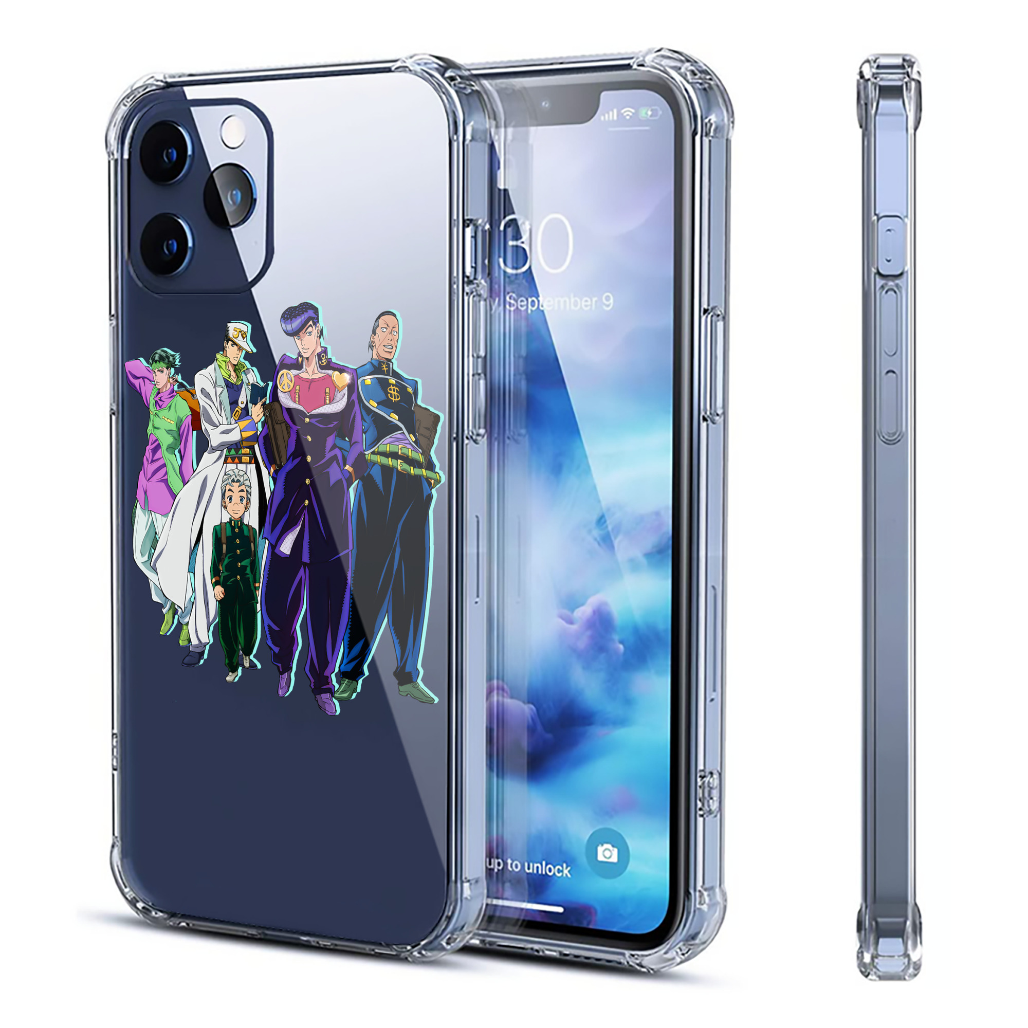 （画像用） ジョジョの奇妙な冒険 JoJo's Bizarre Adventure 【iPhone 12シリーズ対応】透明スマホケース（クリアソフトケース）